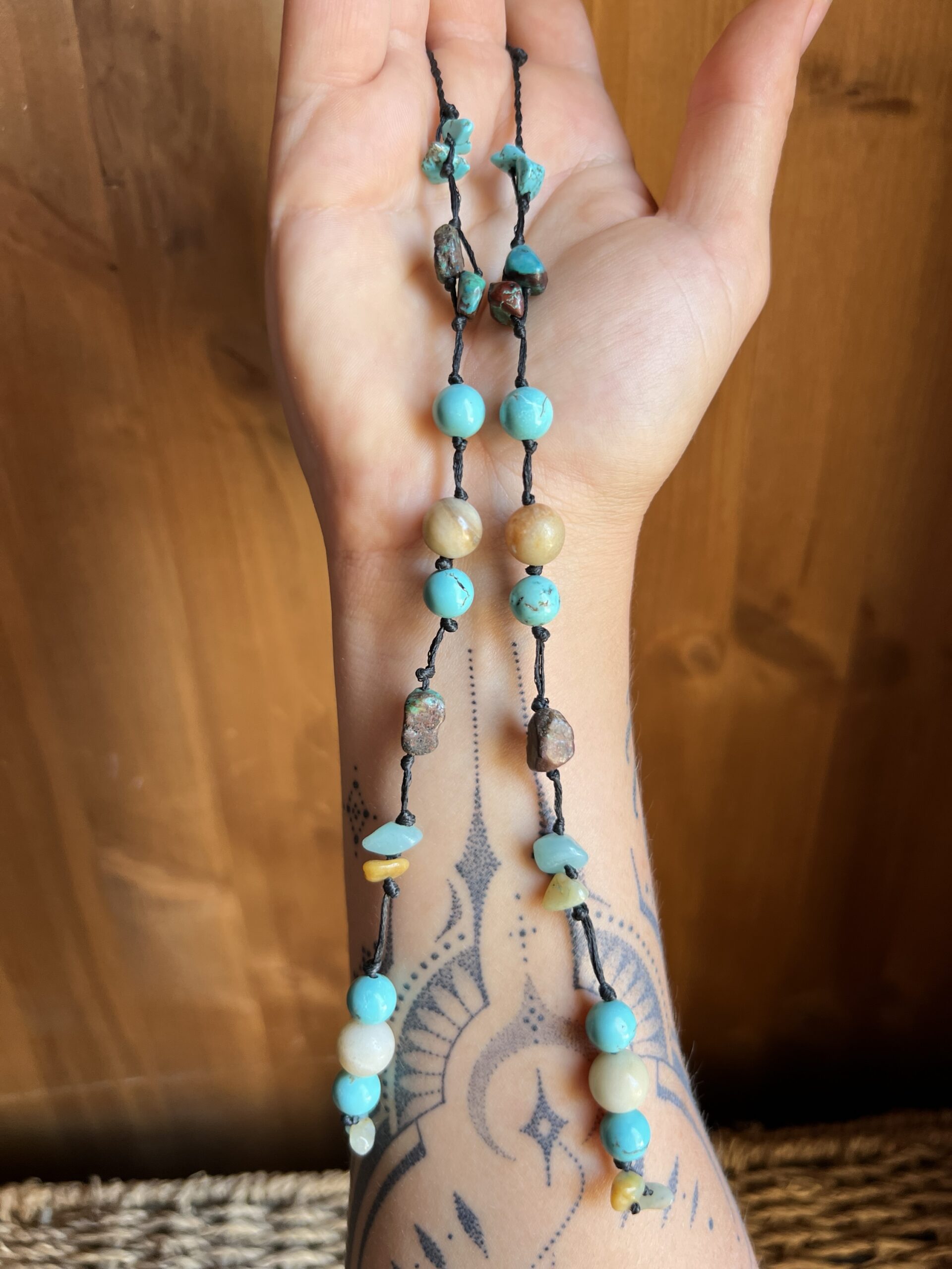 Collier Artisanal Souffle d’Amazone en Amazonite, Turquoise et Chrysocolle – Image 5